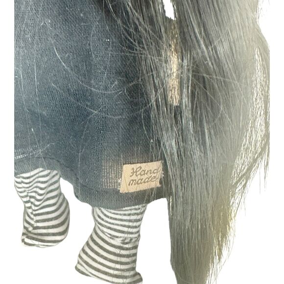 Hand Made Gothic Wednesday Doll Fabric Plush Hand Painted Button Joints OOAK - Picture 3 of 12